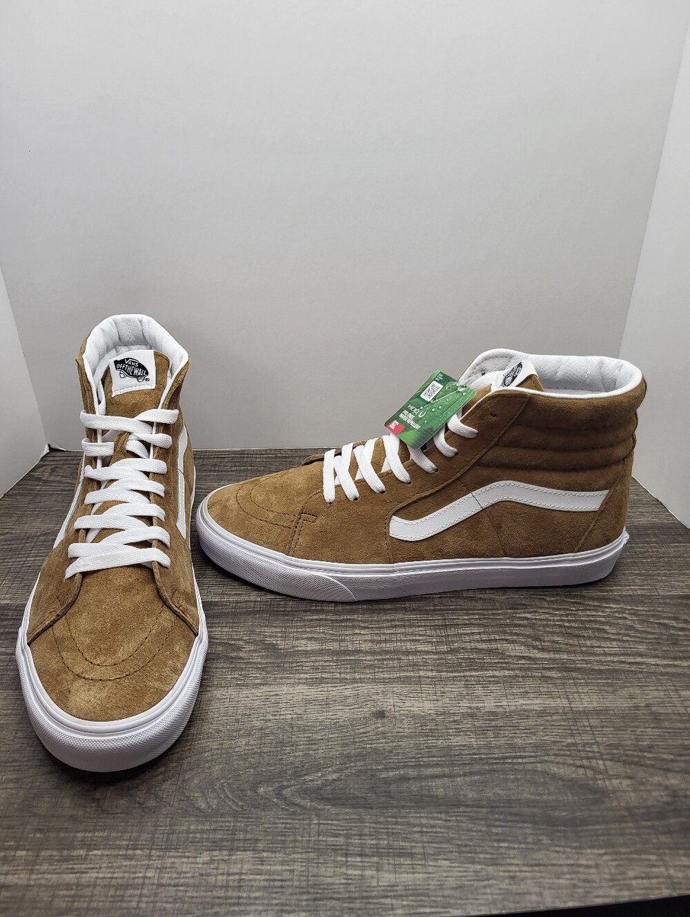 Vans Sk8-Hi Suede Brown White Shoes Sneakers Men's Size 11.5 New